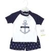 image:imageHudson Baby BabyGirls Swim Rashguard SetNavy Anchor