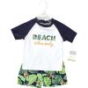 image:imageHudson Baby BabyGirls Swim Rashguard SetNavy Palm