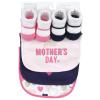 image:imageHudson Baby Unisex Baby Cotton Bib and Sock Set Cowboy One SizeGirl Mothers Fathers Day