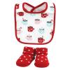 image:imageHudson Baby Unisex Baby Cotton Bib and Sock Set Cowboy One SizeHot Cocoa