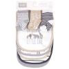 image:imageHudson Baby Unisex Baby Cotton Bib and Sock Set Cowboy One SizeModern Safari Animals