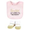 image:imageHudson Baby Unisex Baby Cotton Bib and Sock Set Cowboy One SizeMom Dad Toile
