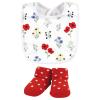image:imageHudson Baby Unisex Baby Cotton Bib and Sock Set Cowboy One SizeWildflower