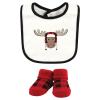 image:imageHudson Baby Unisex Baby Cotton Bib and Sock Set Cowboy One SizeWinter Moose