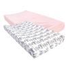 image:imageHudson Baby Unisex Baby Cotton Changing Pad Cover Pink Safari One SizePink Safari