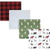 image:imageHudson Baby Unisex Baby Cotton Flannel Receiving Blankets Moose One SizeWoodland Christmas