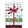 image:imageHudson Baby Unisex Baby Cotton Flannel Receiving Blankets Moose One SizeWoodland Christmas