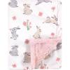 image:imageHudson Baby Unisex Baby Plush Mink and Sherpa Blanket Royal Safari One SizeBunny