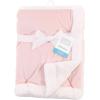 image:imageHudson Baby Unisex Baby Plush Mink and Sherpa Blanket Royal Safari One SizeLight Pink White