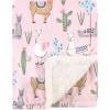 image:imageHudson Baby Unisex Baby Plush Mink and Sherpa Blanket Royal Safari One SizeLlama