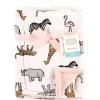 image:imageHudson Baby Unisex Baby Plush Mink and Sherpa Blanket Royal Safari One SizeModern Pink Safari