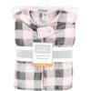 image:imageHudson Baby Unisex Baby Plush Sleeping Bag Sack BlanketLongsleeve Pink Gray Plaid