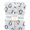 image:imageHudson Baby Unisex Baby Plush Sleeping Bag Sack BlanketSleeveless Gray Penguin