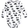 image:imageHudson Baby babygirls Cotton Longsleeve Bodysuits 5packBaby Bear Gray Black
