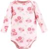 image:imageHudson Baby babygirls Cotton Longsleeve Bodysuits 5packBlush Rose Leopard