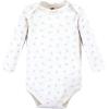 image:imageHudson Baby babygirls Cotton Longsleeve Bodysuits 5packBlush Rose Leopard