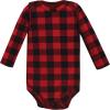 image:imageHudson Baby babygirls Cotton Longsleeve Bodysuits 5packBuffalo Plaid Leopard