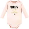 image:imageHudson Baby babygirls Cotton Longsleeve Bodysuits 5packCinnamon Hearts