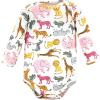 image:imageHudson Baby babygirls Cotton Longsleeve Bodysuits 5packColorful Safari