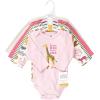 image:imageHudson Baby babygirls Cotton Longsleeve Bodysuits 5packColorful Safari