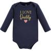 image:imageHudson Baby babygirls Cotton Longsleeve Bodysuits 5packGirl Daddy Pink Navy