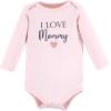 image:imageHudson Baby babygirls Cotton Longsleeve Bodysuits 5packGirl Mommy Pink Navy