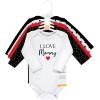image:imageHudson Baby babygirls Cotton Longsleeve Bodysuits 5packGirl Mommy Red Black