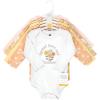 image:imageHudson Baby babygirls Cotton Longsleeve Bodysuits 5packPeace Love Flowers