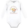 image:imageHudson Baby babygirls Cotton Longsleeve Bodysuits 5packPeace Love Flowers