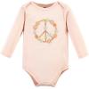 image:imageHudson Baby babygirls Cotton Longsleeve Bodysuits 5packPeace Love Flowers