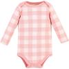 image:imageHudson Baby babygirls Cotton Longsleeve Bodysuits 5packPink Happy Camper