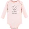 image:imageHudson Baby babygirls Cotton Longsleeve Bodysuits 5packPink Happy Camper