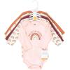 image:imageHudson Baby babygirls Cotton Longsleeve Bodysuits 5packSunshine Rainbows