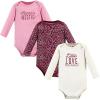 image:imageHudson Baby Baby Girls Cotton Longsleeve Bodysuits 3packLittle Love Flowers