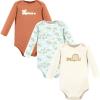 image:imageHudson Baby Baby Girls Cotton Longsleeve Bodysuits 3packMagical Rainbow