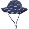 image:imageHudson Baby Baby Hudson Baby Unisex Baby Sun Protection Hat Flamingo Rainbow Stripe 012 MonthsBlue Shark