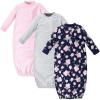 image:imageHudson Baby Baby Unisex Baby Fleece Gowns Forest PreemieNewbornNavy Rose