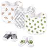 image:imageHudson Baby Unisex Baby Cotton Bib and Sock Set Cowboy One SizeAvocado Taco