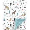 image:imageHudson Baby Unisex Baby Plush Mink and Sherpa Blanket Royal Safari One SizeWoodland Friends