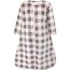 Long-sleeve Pink Gray Plaid