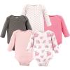 image:imageHudson Baby babygirls Cotton Longsleeve Bodysuits 5packBasic Pink Floral