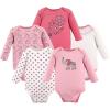 image:imageHudson Baby babygirls Cotton Longsleeve Bodysuits 5packBoho Elephant