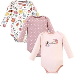 image:imageHudson Baby Baby Girls Cotton Longsleeve Bodysuits 3packBonita