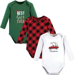 image:imageHudson Baby Baby Girls Cotton Longsleeve Bodysuits 3packChristmas Gift