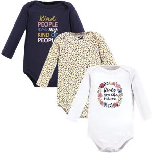 image:imageHudson Baby Baby Girls Cotton Longsleeve Bodysuits 3packGirls Are the Future