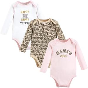 image:imageHudson Baby Baby Girls Cotton Longsleeve Bodysuits 3packLeopard Mamas Mini
