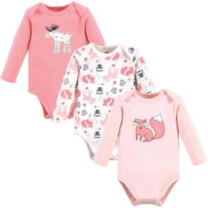 image:imageHudson Baby Baby Girls Cotton Longsleeve Bodysuits 3packOrest Girl