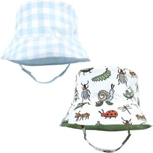 image:imageHudson Baby Baby Hudson Baby Unisex Baby Sun Protection Hat Flamingo Rainbow Stripe 012 MonthsCritters Plaid