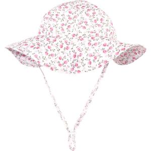 image:imageHudson Baby Baby Hudson Baby Unisex Baby Sun Protection Hat Flamingo Rainbow Stripe 012 MonthsPink Green Peony