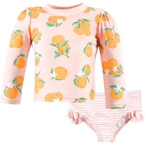 image:imageHudson Baby BabyGirls Swim Rashguard SetCitrus Orange